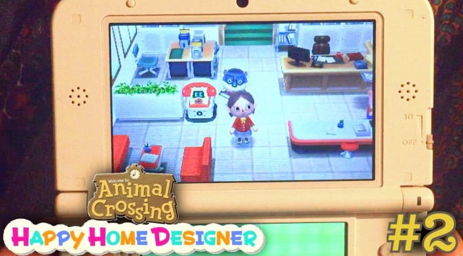Sarah plays Animal Crossing Happy Home Designer Part 2 – School and Amiibo Cards